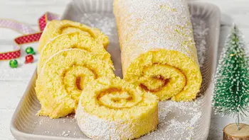 Orangen-Biskuitrolle